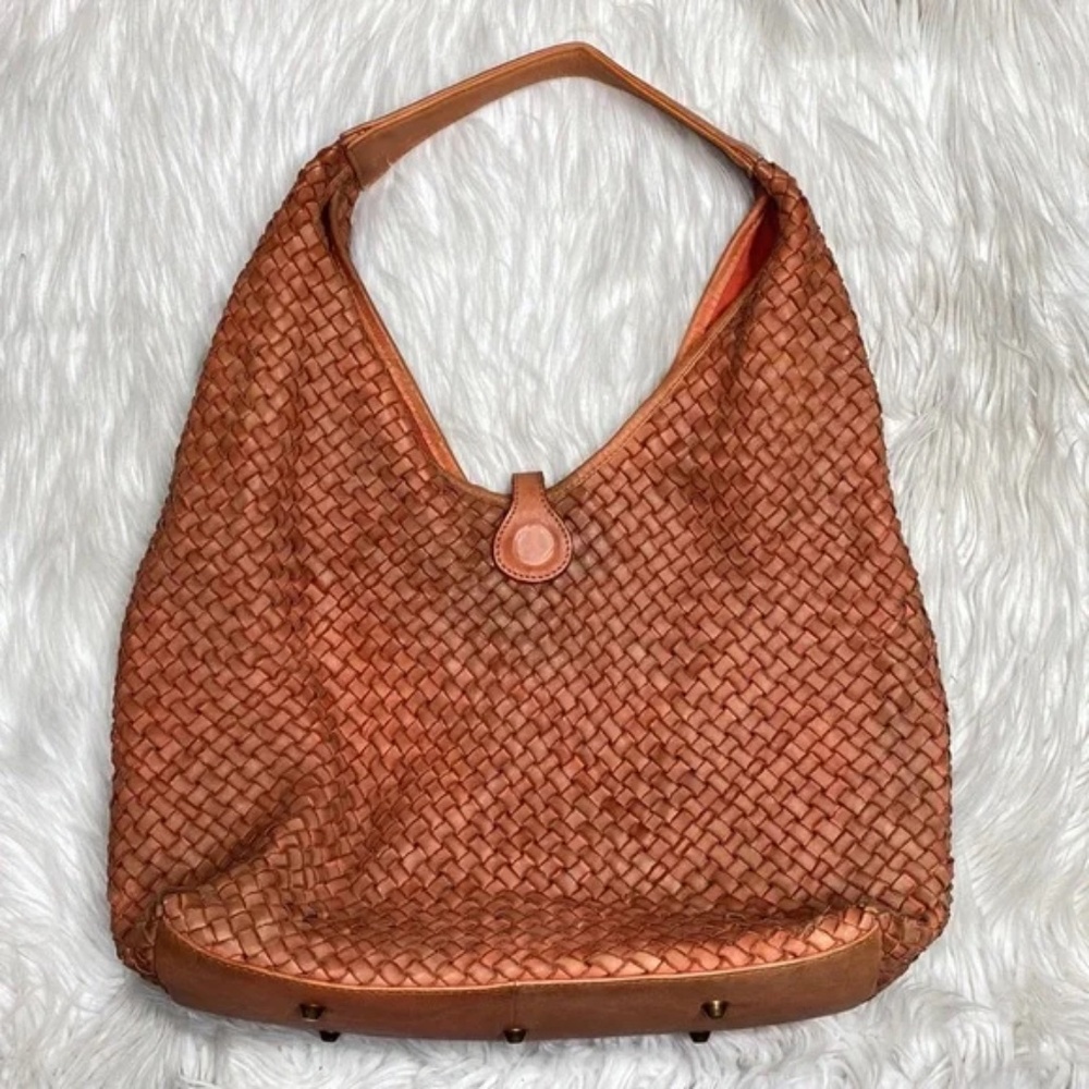 SUNDANCE Woven Terracotta Leather Shoulder Bag - Goes with EVERYTHING!